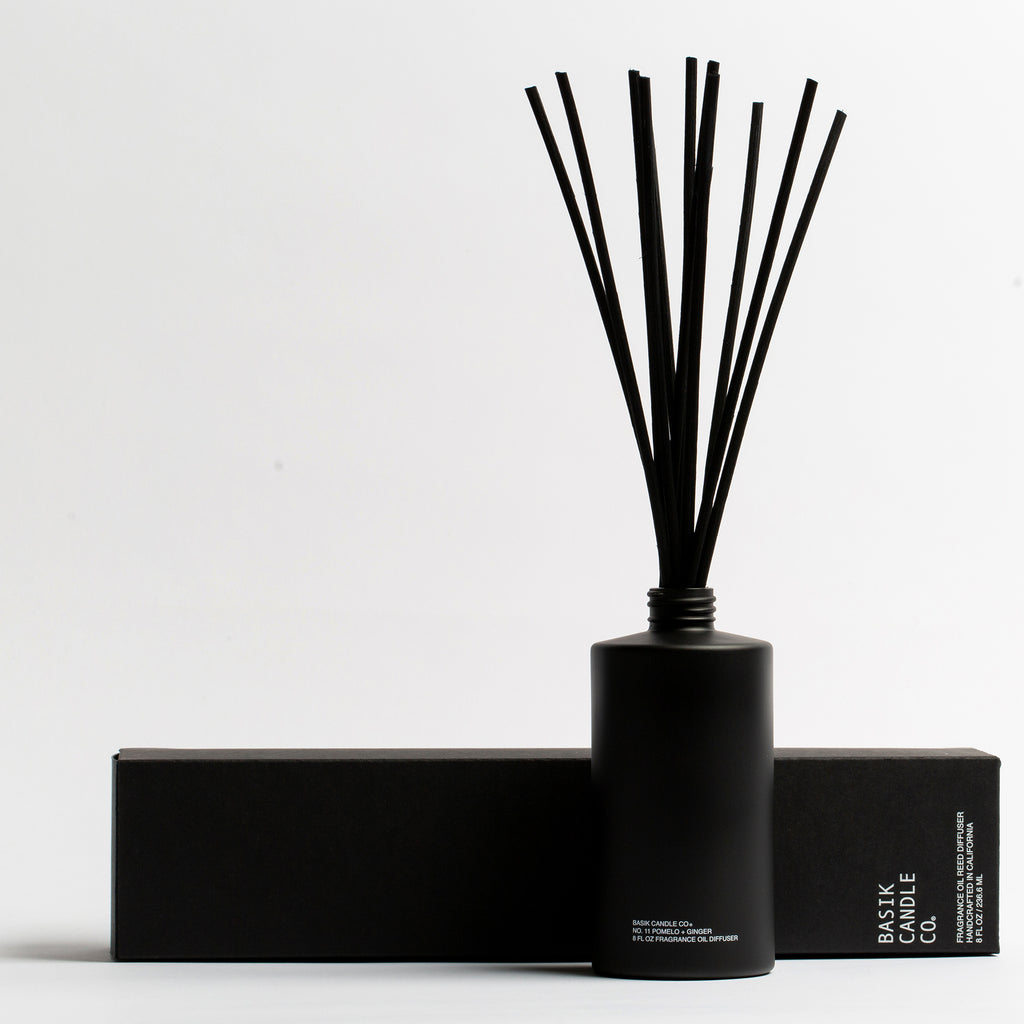 No. 3 Teakwood + Leather Reed Diffuser – BASIK CANDLE CO