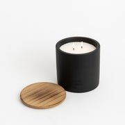 No. 3 Teakwood + Leather Candle